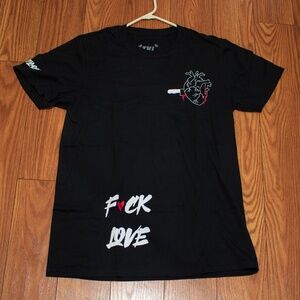 TKL - The Kid Laroi "F*ck Love" Heart Knife Black T-Shirt Size M